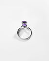Daily-Wear Amethyst (Jamunia) Ring – 925 Silver - #1110N4