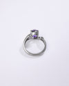Statement Amethyst (Jamunia) Ring – 925 Silver - #1203N4
