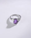Designer Amethyst (Jamunia) Ring – 925 Silver - #1225N4