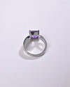 Amethyst (Jamunia) Ring – 925 Silver Minimalist - #1102N4 Sq
