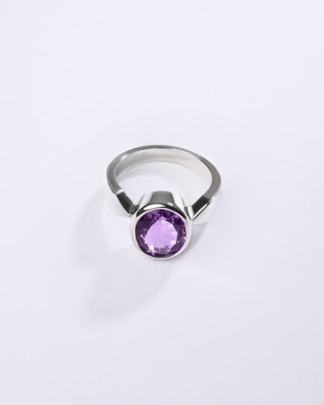 Vedic Amethyst (Jamunia) Ring – 925 Silver - #1136B