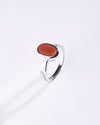 Bold Coral (Moonga) Ring – 925 Silver - #1203B