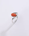 Coral (Moonga) Ring – 925 Silver Balanced Energy - #1152B