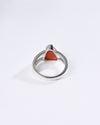 Coral (Moonga) Ring – 925 Silver Polished - #1150N3 Tr