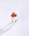 Coral (Moonga) Ring – 925 Silver Polished - #1150N3 Tr