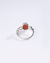 Coral (Moonga) Ring – 925 Silver Signature - #1149B