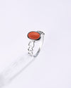 Coral (Moonga) Ring – 925 Silver Signature - #1149B