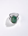 925 Silver Emerald (Panna) Ring – Pure Design - #1111B