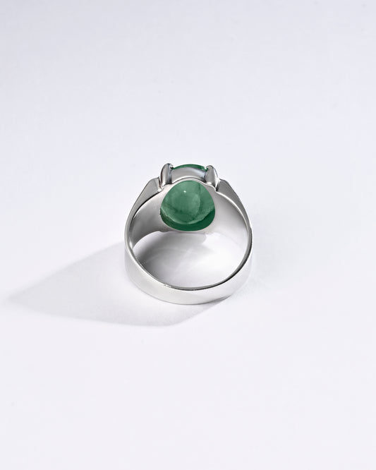 Daily Wear Emerald (Panna) Ring – 925 Silver - #1111N4