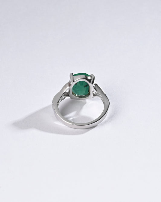 Royal Emerald (Panna) Ring – 925 Silver - #1175N4