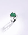 Classic Emerald (Panna) Ring – 925 Silver - #1107N4