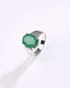 Emerald (Panna) Ring – 925 Silver Minimalist - #1224N4