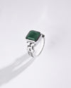 Refined Emerald (Panna) Ring – 925 Silver - #1199B Sq
