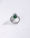 925 Silver Emerald (Panna) Ring – Pure Design - #1242N4