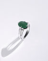 925 Silver Emerald (Panna) Ring – Pure Design - #1242N4