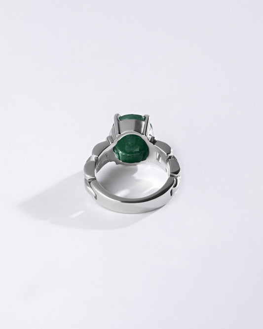 Emerald (Panna) Ring – Pure 925 Silver - #1245N4