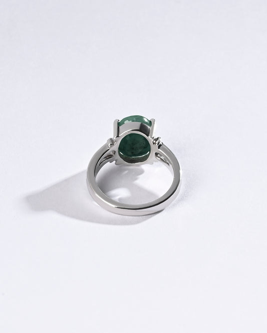 Emerald (Panna) Gemstone Ring – 925 Silver - #1148N4