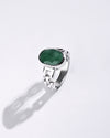 Prestige Emerald (Panna) Ring – 925 Silver - #1245B