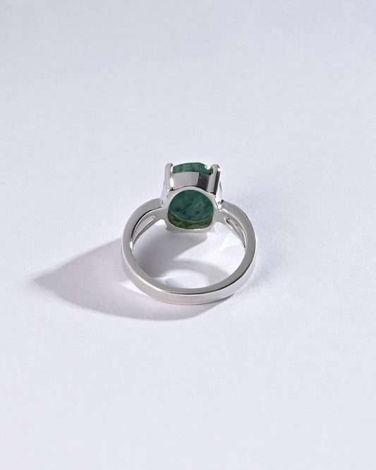 Emerald (Panna) Ring – 925 Silver Minimalist - #1102N4
