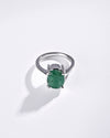 Grandeur Emerald (Panna) Ring – 925 Silver - #1218N4