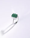 Grandeur Emerald (Panna) Ring – 925 Silver - #1218N4
