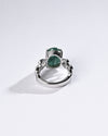 Balanced Emerald (Panna) Ring – 925 Silver .- #1149N4