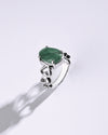 Balanced Emerald (Panna) Ring – 925 Silver .- #1149N4