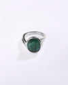 Designer Emerald (Panna) Ring – 925 Silver - #1153B