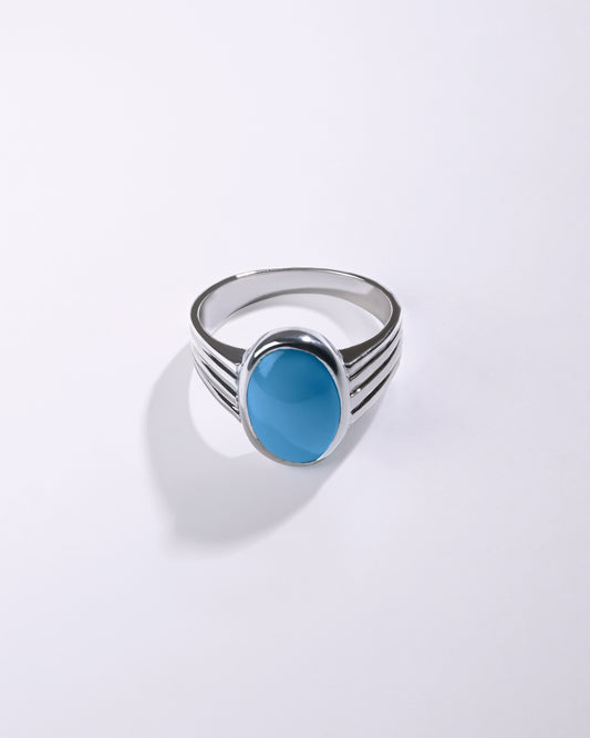 Turquoise (Firoza) Ring – 925 Silver Minimalist - #1228