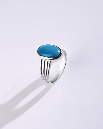 Turquoise (Firoza) Ring – 925 Silver Minimalist - #1228