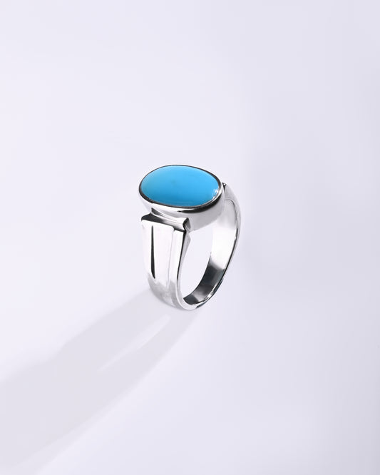 Royal Turquoise (Firoza) Ring – 925 Silver - #1111