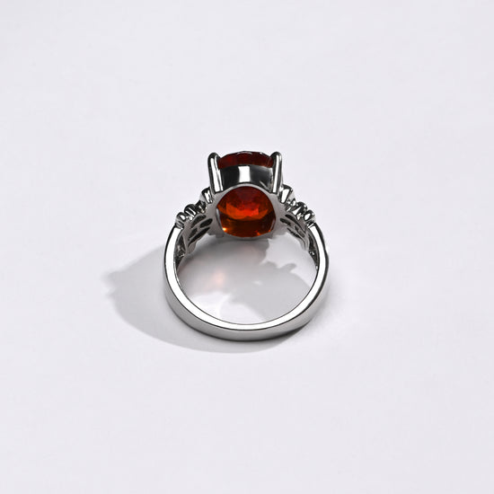 Classic Garnet (Gomed) Ring – 925 Silver - #1199N4 - Myra