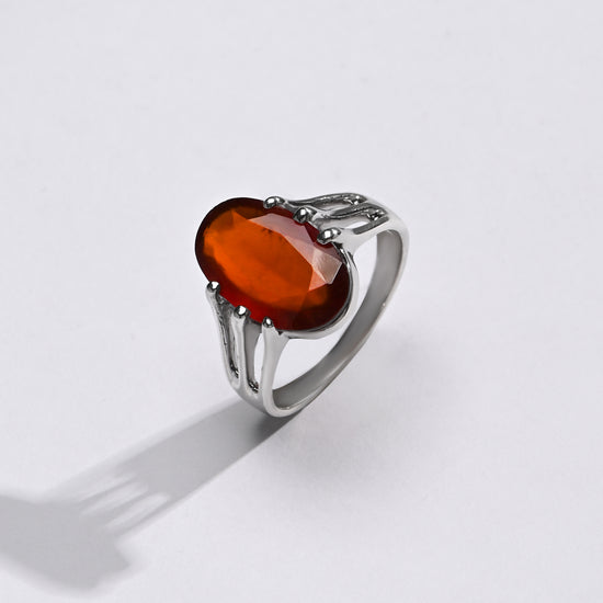 Royal Garnet (Gomed) Ring – 925 Silver - #1237N6 - Myra