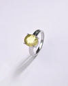 Steady Yellow Sapphire (Pukhraj) Ring – 925 Silver - #1139N4