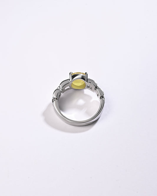 Mystic Yellow Sapphire (Pukhraj) Ring – 925 Silver - #1245N4