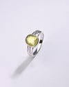 Radiant Yellow Sapphire (Pukhraj) Ring – 925 Silver - #1242B