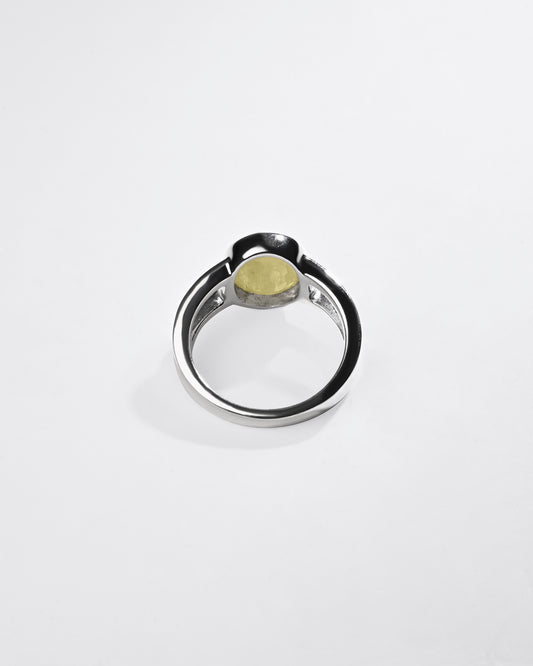 Essential Yellow Sapphire (Pukhraj) Ring – 925 Silver - #1150B