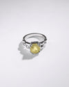 Grandeur Yellow Sapphire (Pukhraj) Ring – 925 Silver - #1245N8