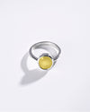 Gleaming Yellow Sapphire (Pukhraj) Ring – 925 Silver - #1218B