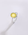 Gleaming Yellow Sapphire (Pukhraj) Ring – 925 Silver - #1218B