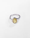 Pureflow Yellow Sapphire (Pukhraj) Ring – 925 Silver - #1153B