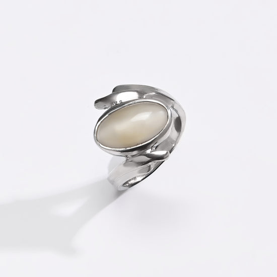 Cat's Eye (Lehsunia) Ring – 925 Silver Crafted - #1103 - Myra