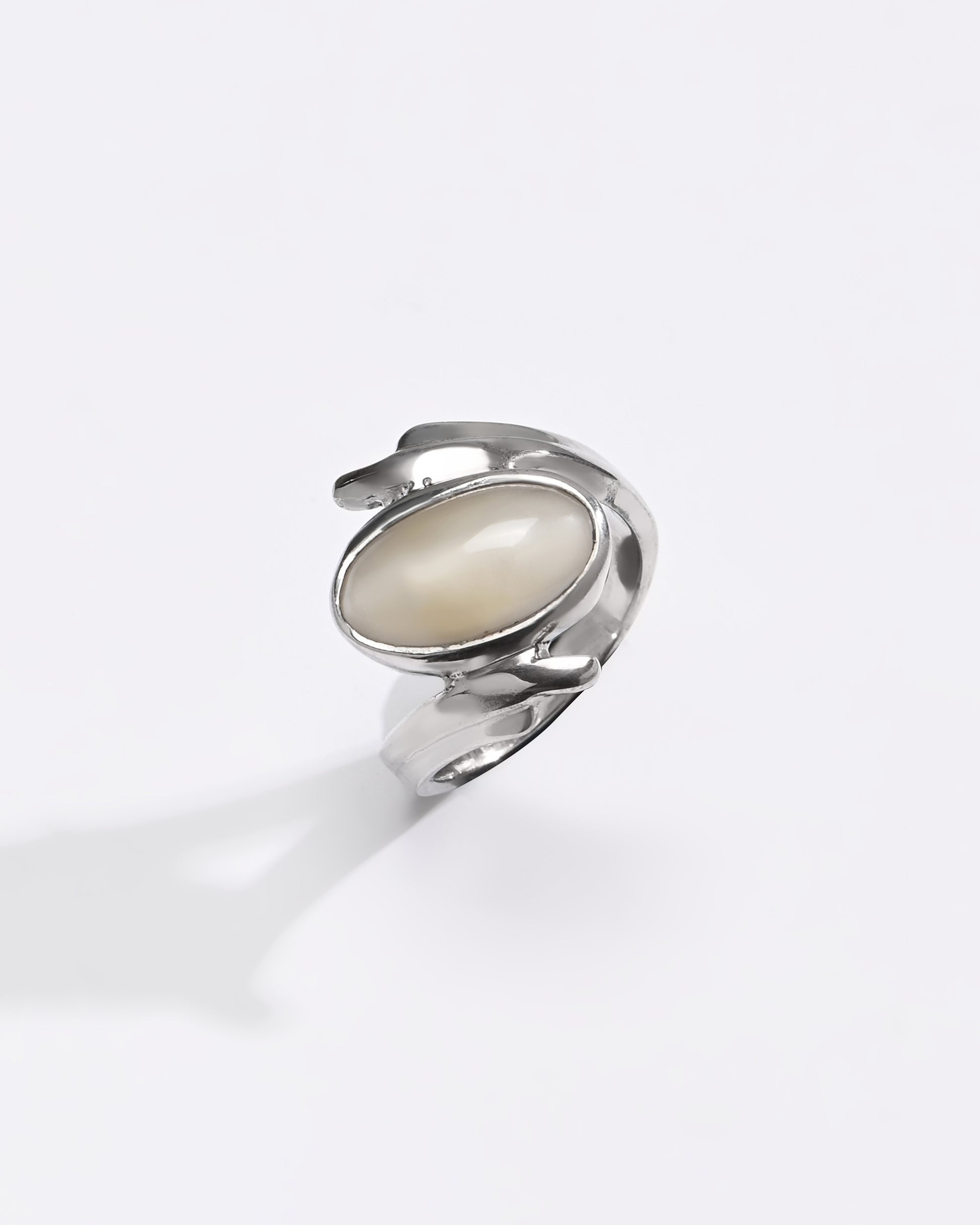 Cat's Eye (Lehsunia) Ring – 925 Silver Crafted - #1103 - Myra