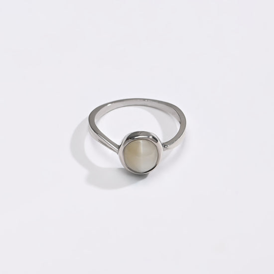 Classic Cat's Eye (Lehsunia) Ring – 925 Silver - #1201 - Myra