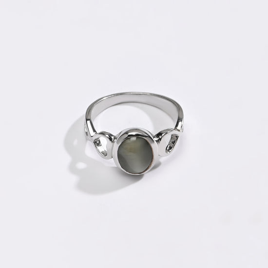 Luxe Cat's Eye (Lehsunia) Ring – 925 Silver - #1220 - Myra