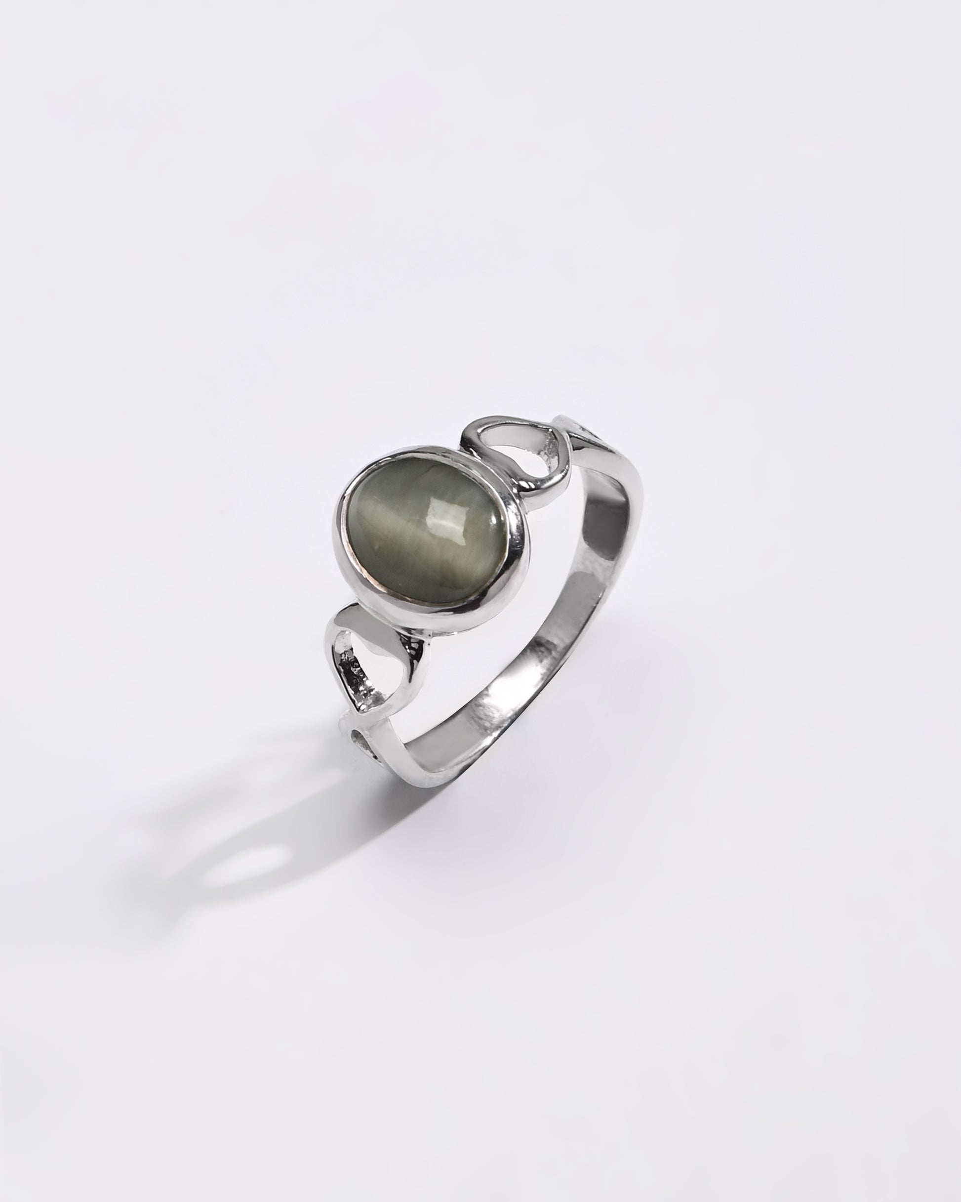 Luxe Cat's Eye (Lehsunia) Ring – 925 Silver - #1220 - Myra