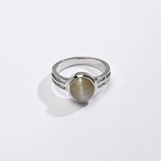 Natural Cat's Eye (Lehsunia) Ring – 925 Silver - #1142 - Myra