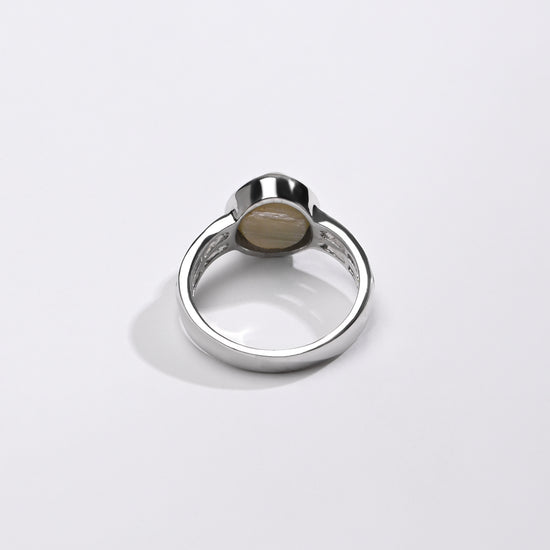 Natural Cat's Eye (Lehsunia) Ring – 925 Silver - #1142 - Myra