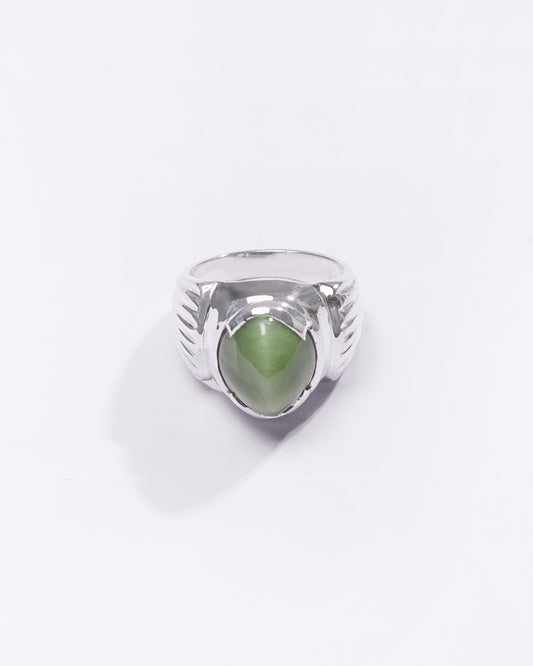 Premium CAT'S EYE (LEHSUNIA) Ring in 925 Silver - #1238B - Myra