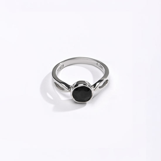 925 Silver Blue Sapphire (Neelam) Ring - 1102B - Myra